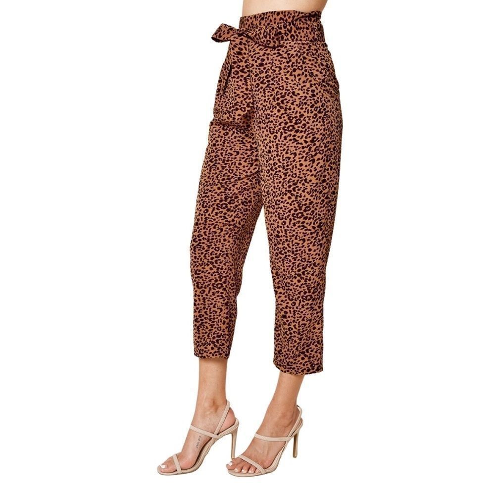 **SOLD OUT**Sugar Lips Can't Be Tamed Leopard Print High Waisted Pants - Picture 7 of 7